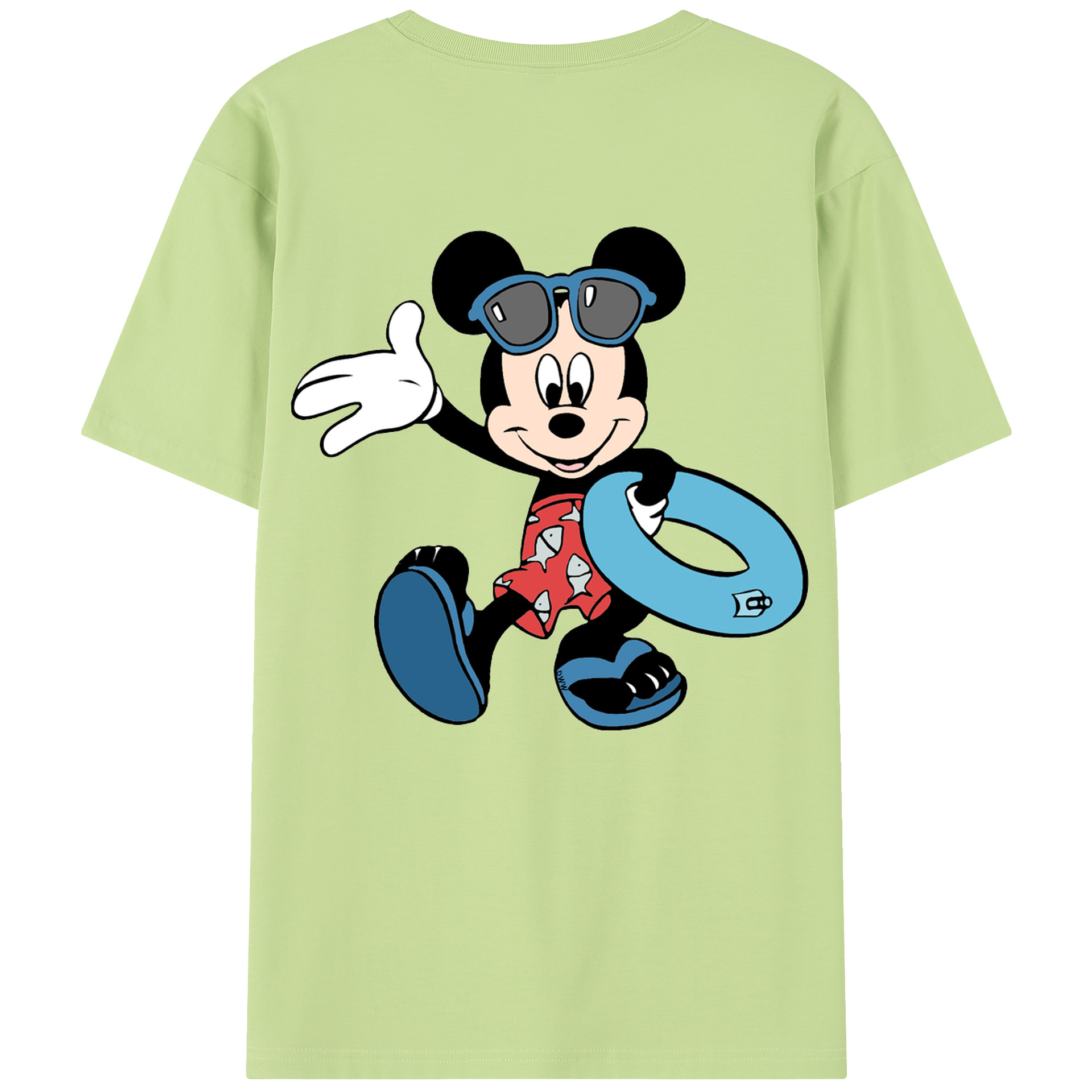 （画像用） ミッキーマウス Mickey Mouse 綿100％半袖Tシャツ（背面プリント）